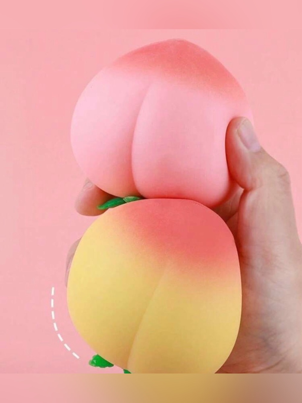 NEW Peach Yellow or Pink Squishy Stress Toy